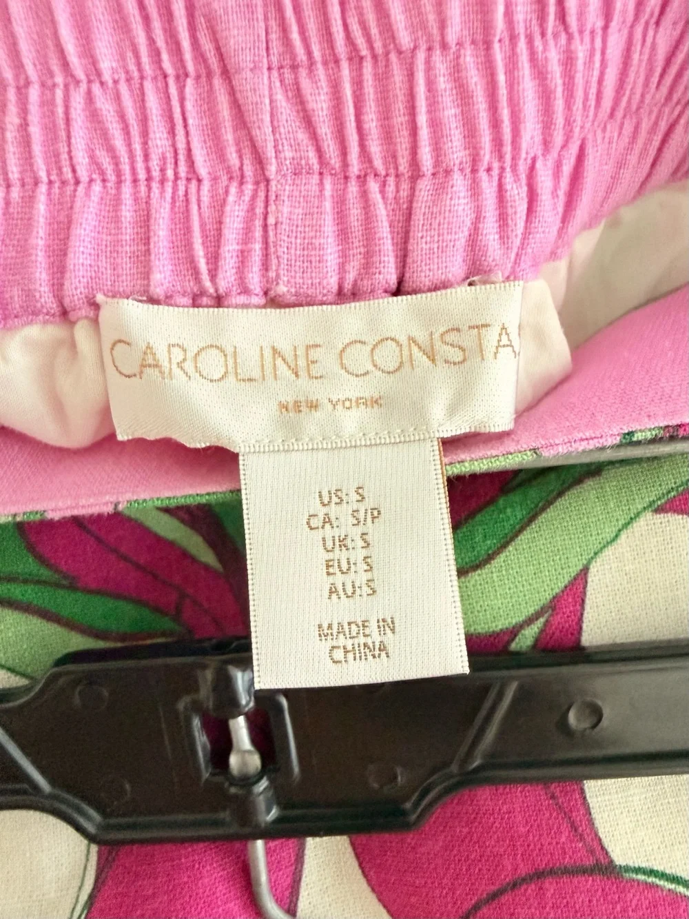 Caroline Constas Floral Print Linen Maxi Skirt Set